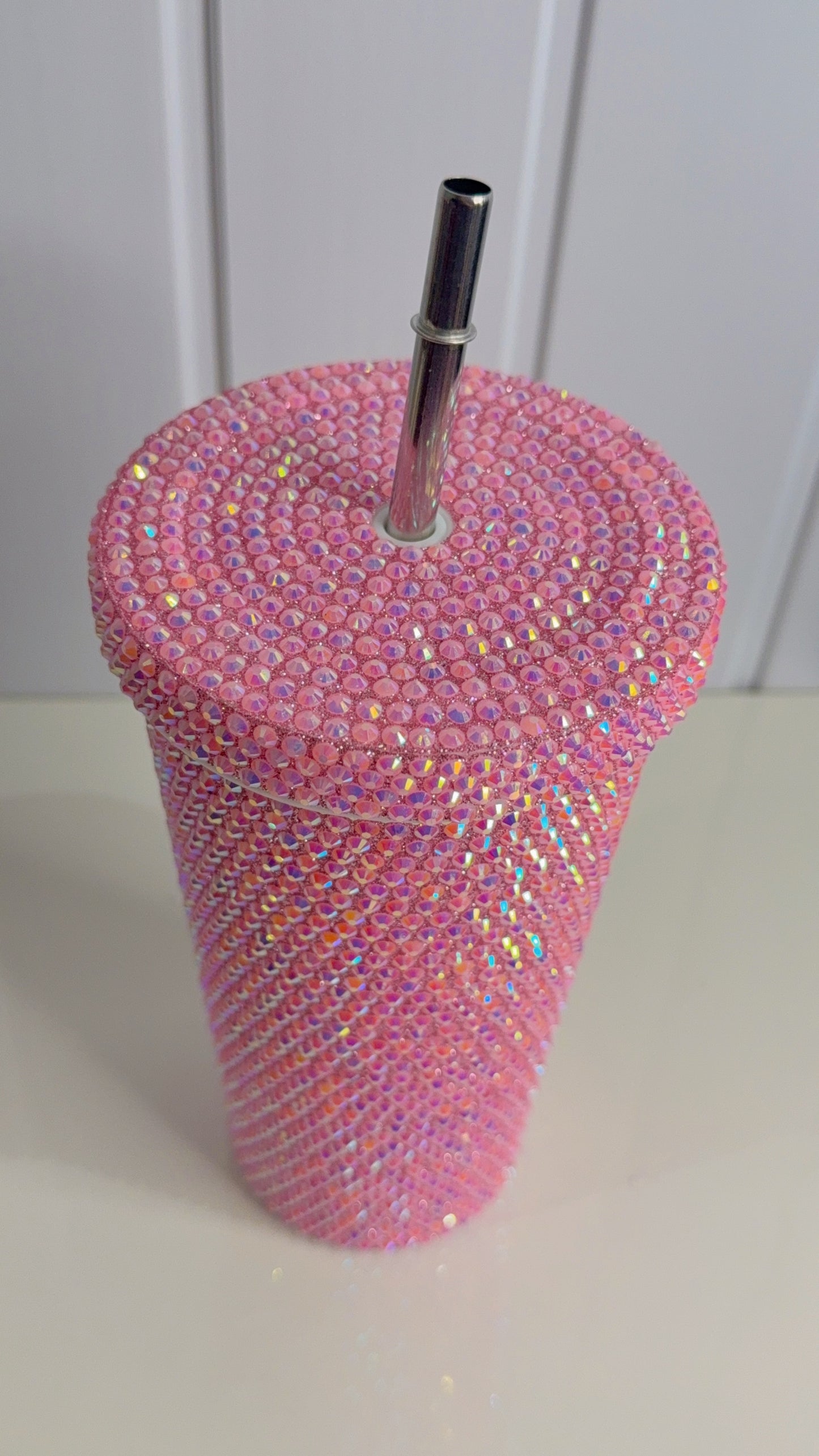 Pink Bling Stainless Steel Sipper Tumbler