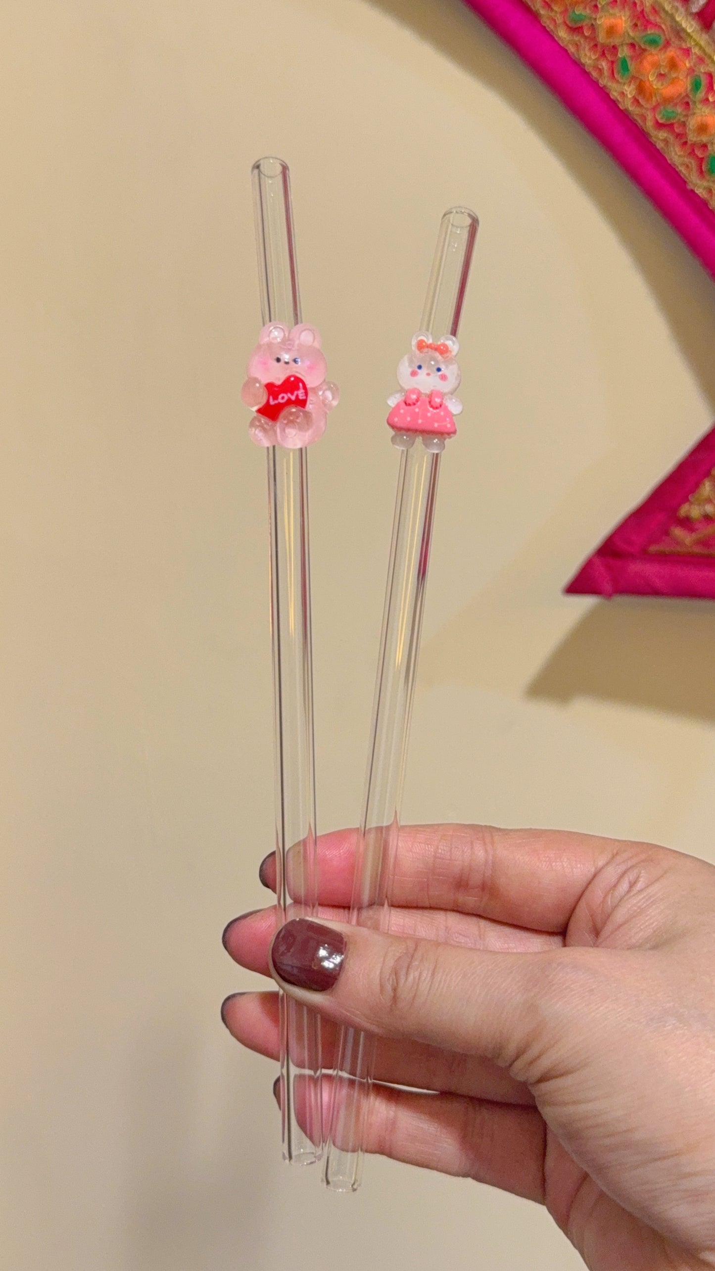 Set of Two Cute Straws