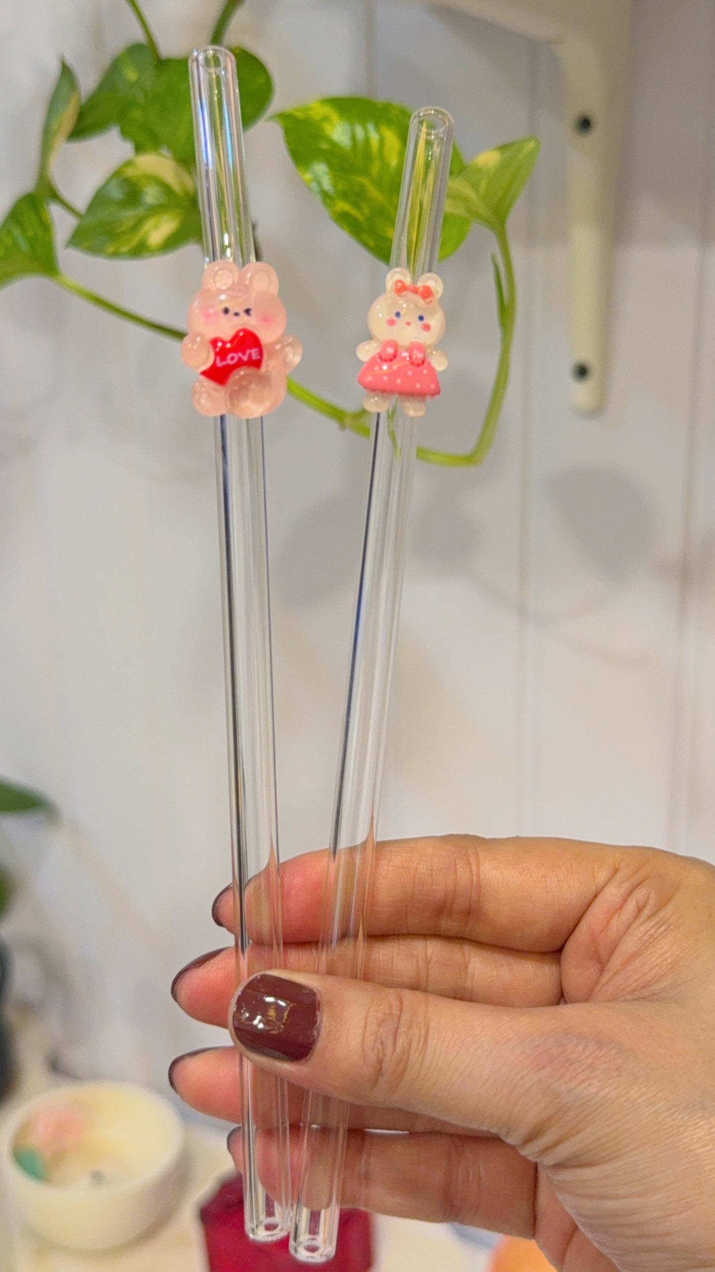 Set of Two Cute Straws