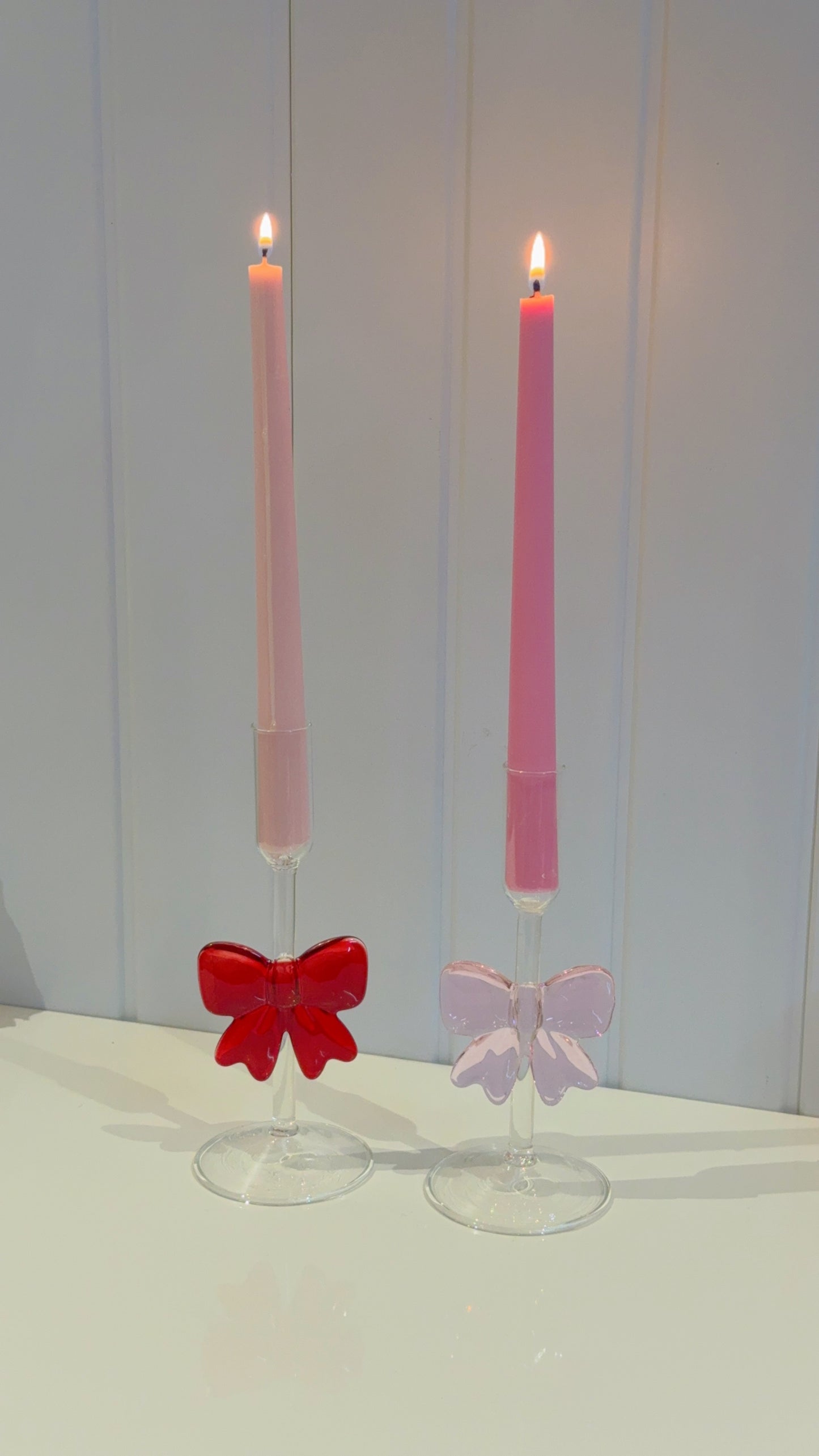 Bow Glass Candle Holder