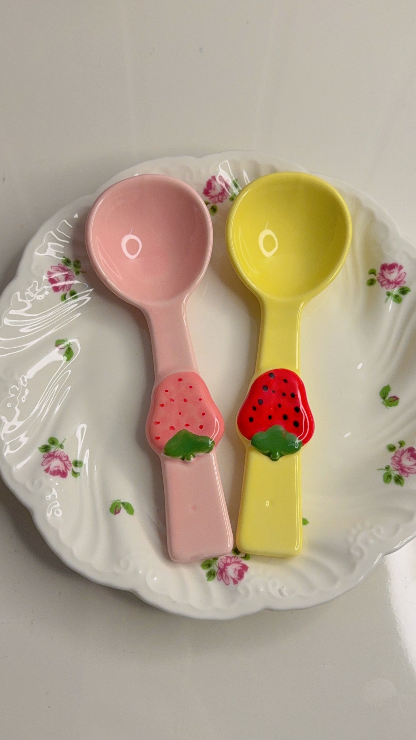 Set of Two Strawberry Spoons