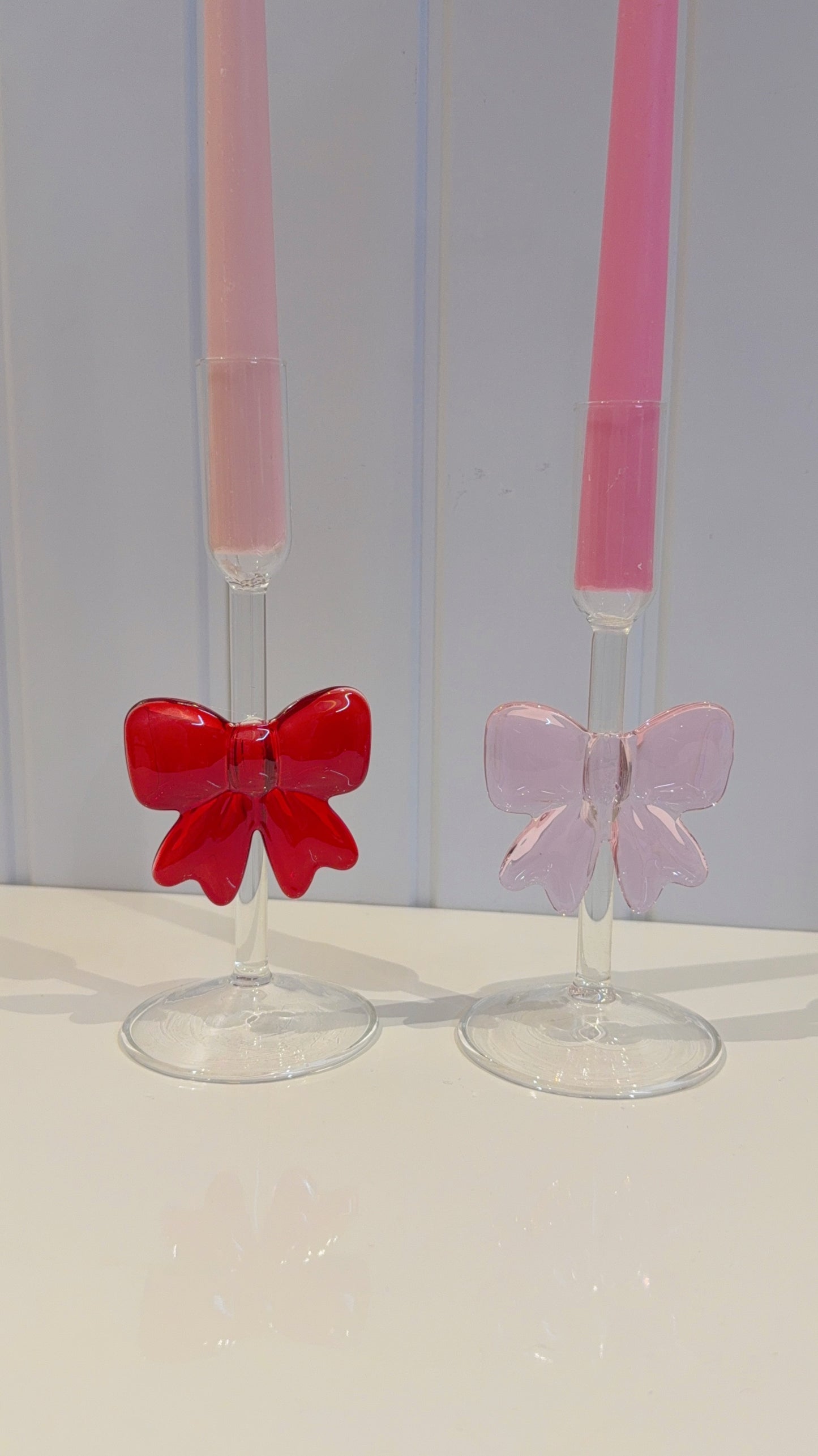 Bow Glass Candle Holder