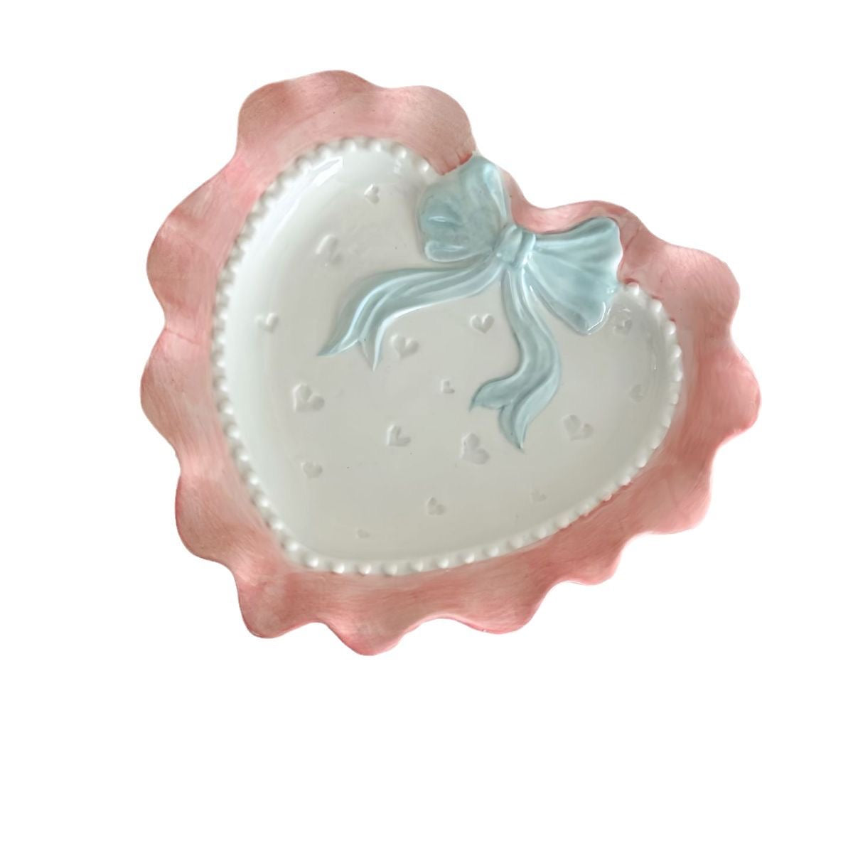 Pink and Blue Heart Plate