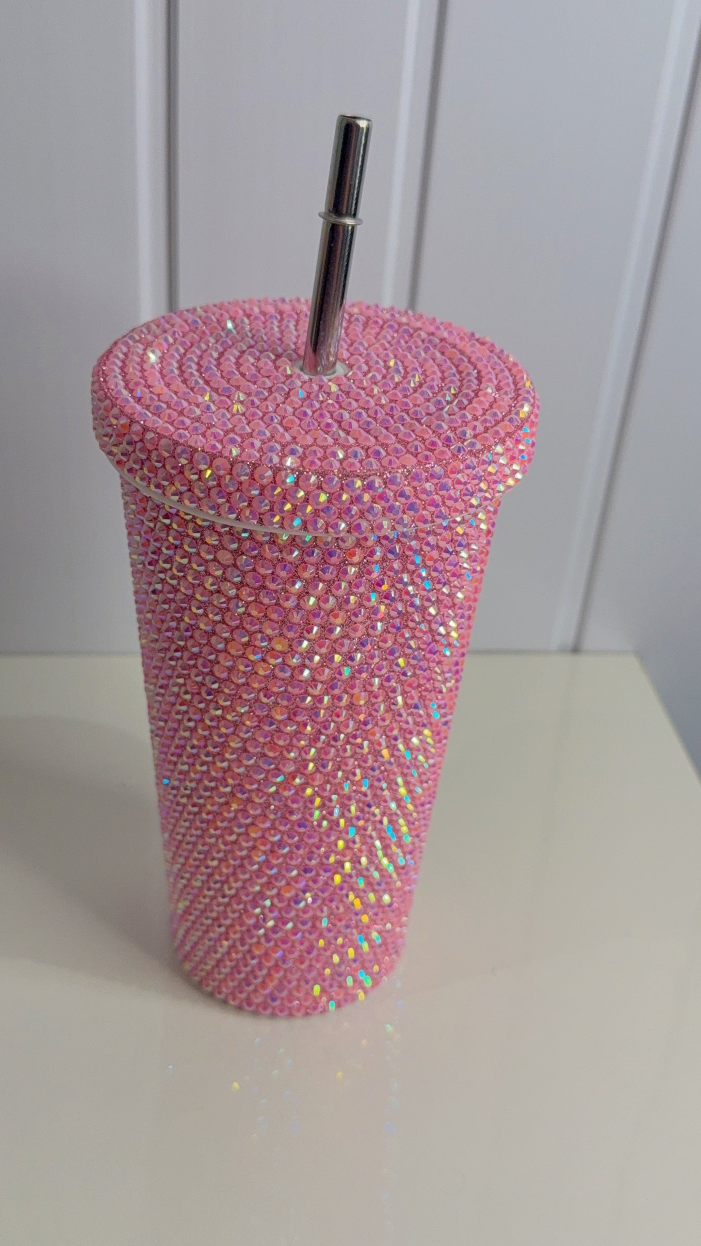Pink Bling Stainless Steel Sipper Tumbler