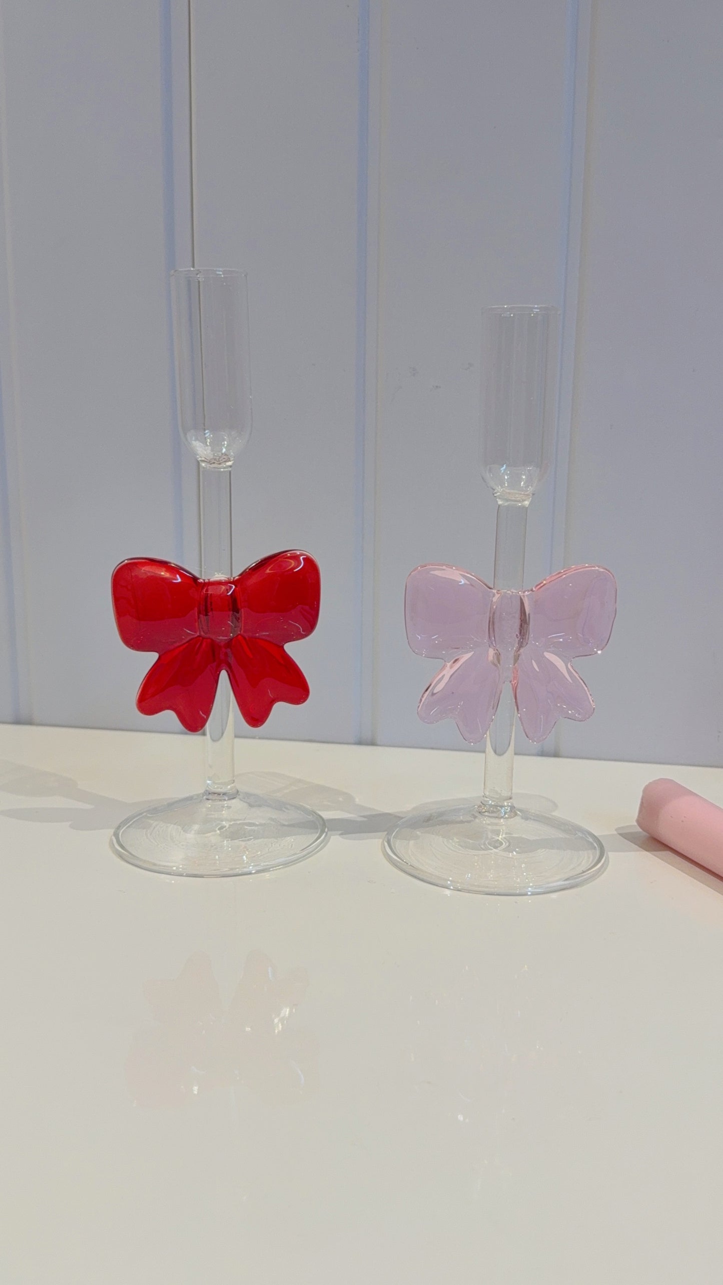 Bow Glass Candle Holder