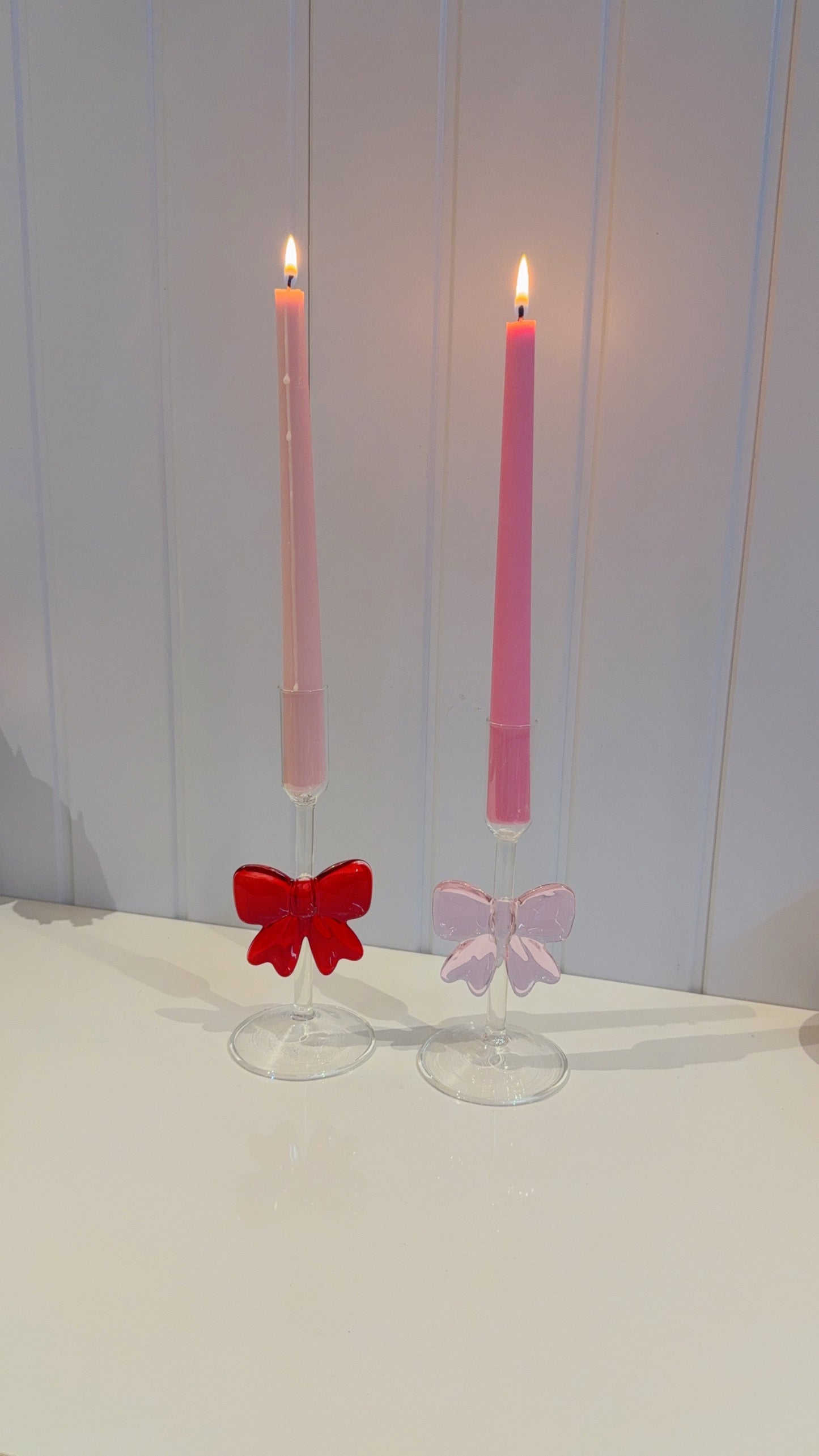 Bow Glass Candle Holder