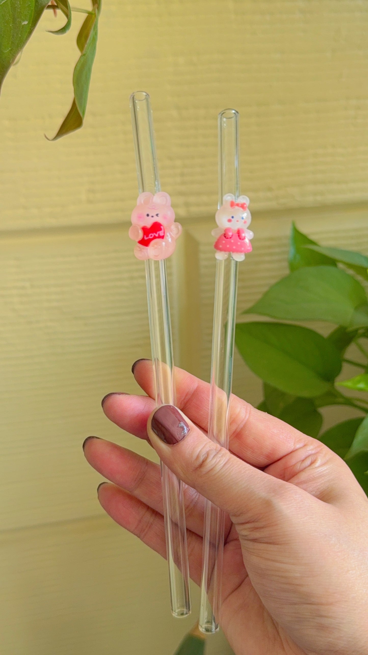 Set of Two Cute Straws