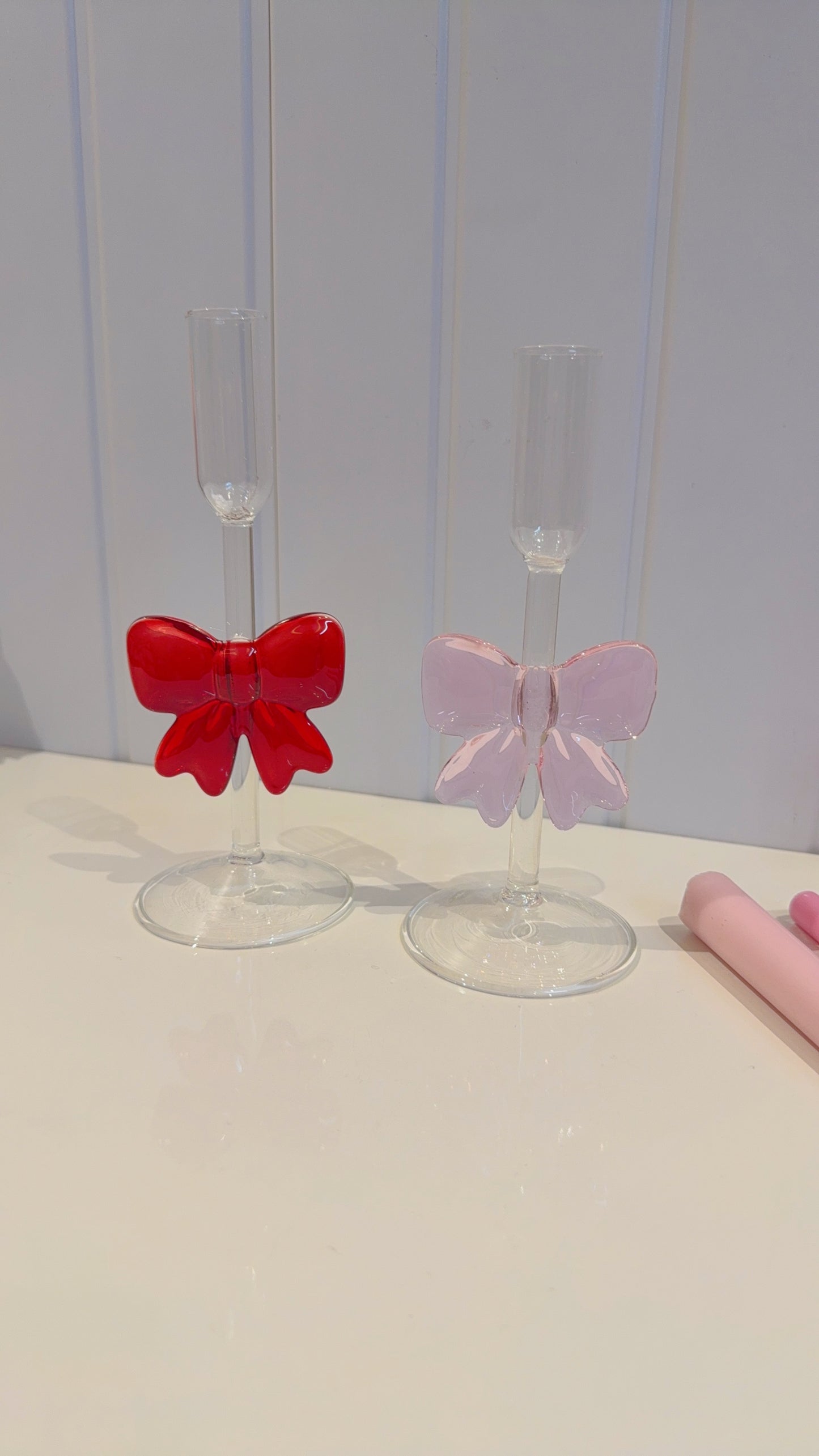 Bow Glass Candle Holder