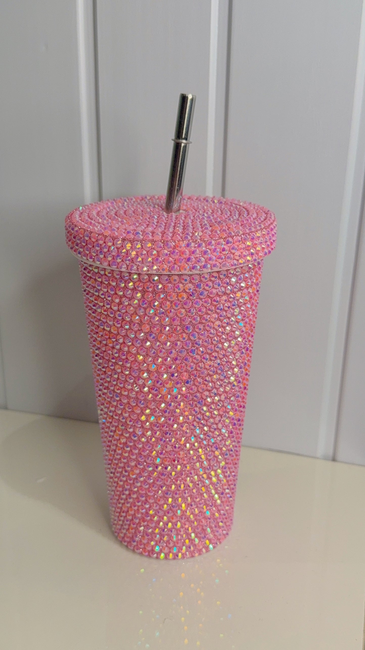 Pink Bling Stainless Steel Sipper Tumbler