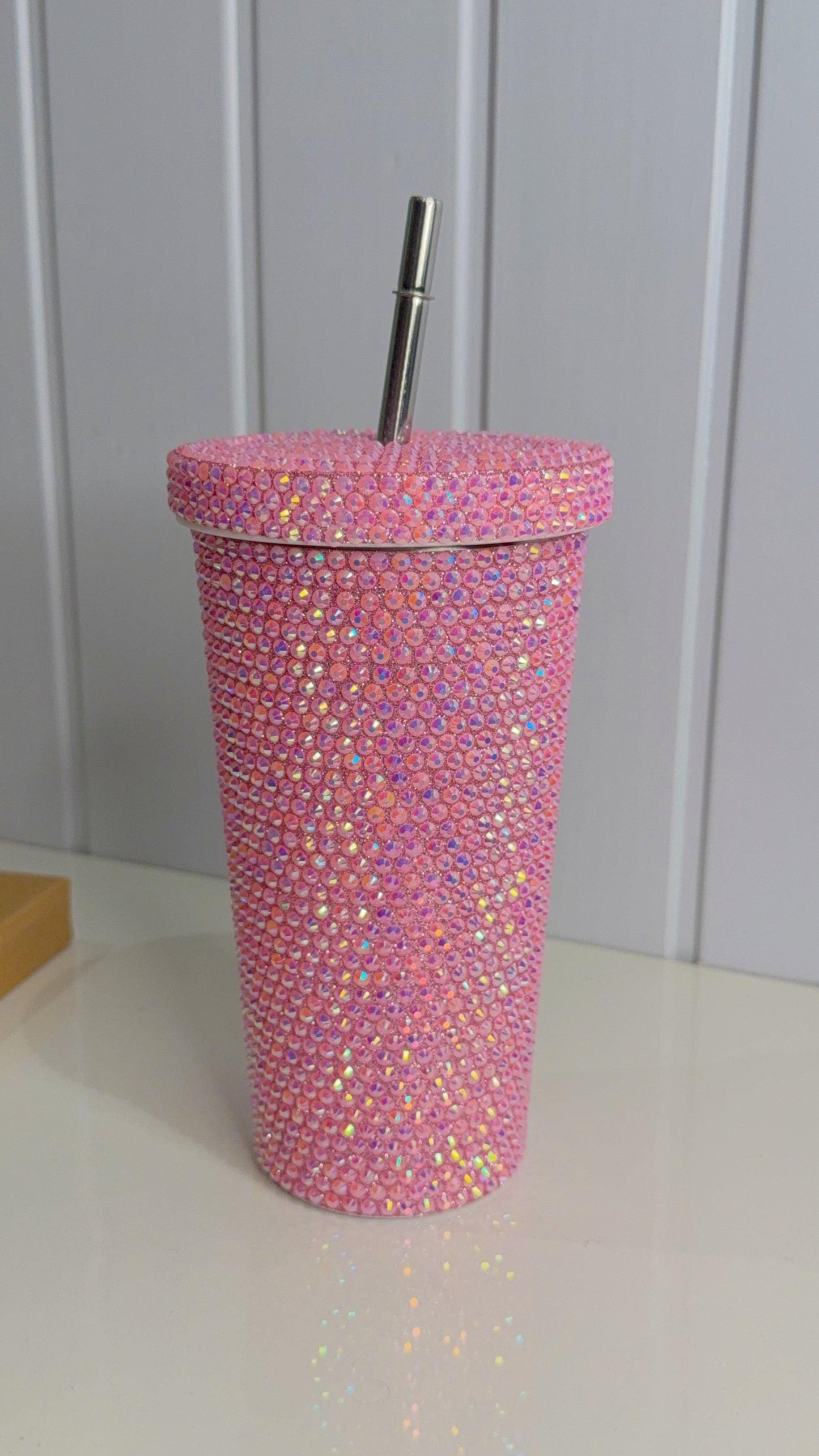 Pink Bling Stainless Steel Sipper Tumbler