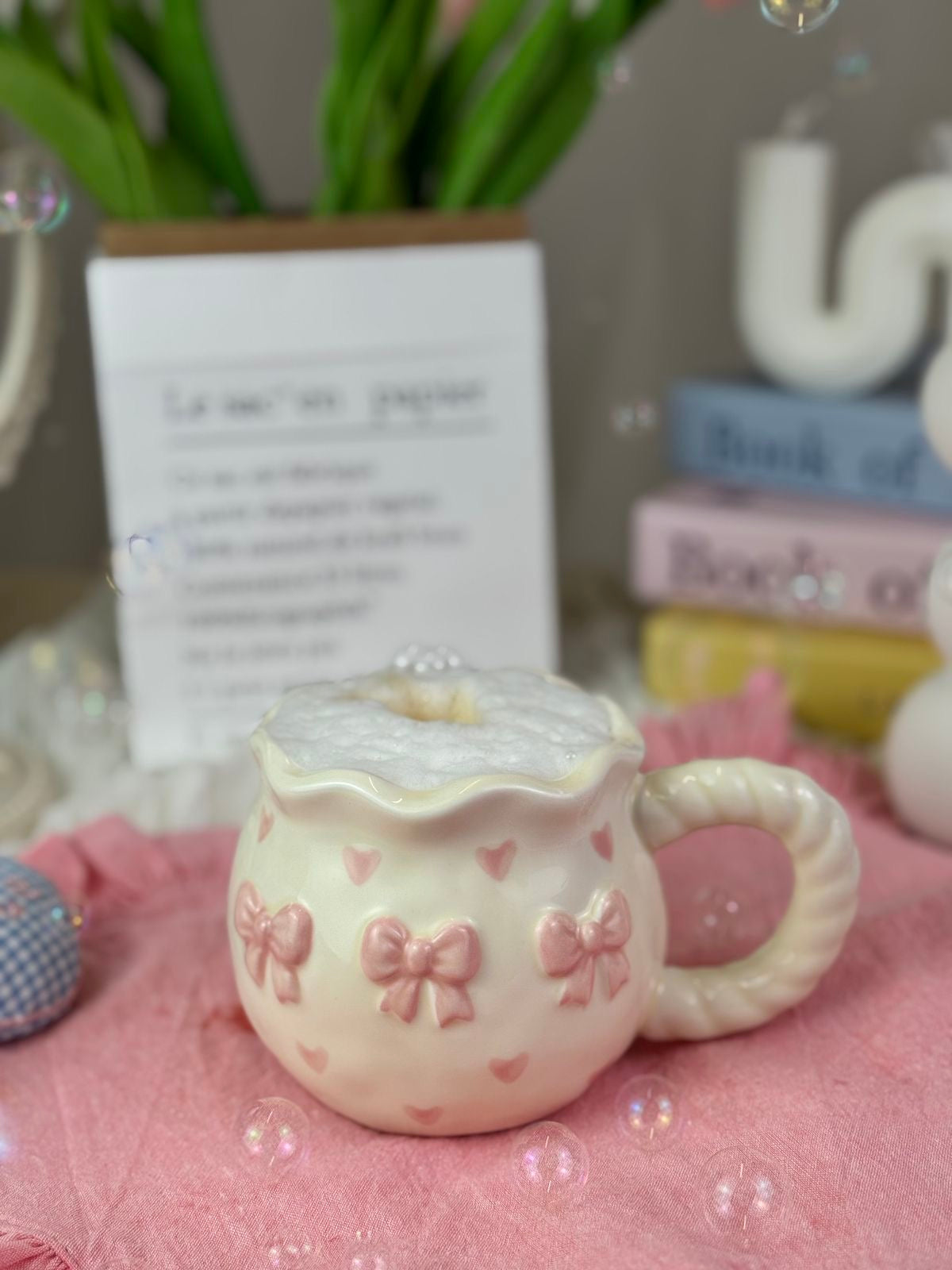 Cutest Bow Heart Coffee Cup