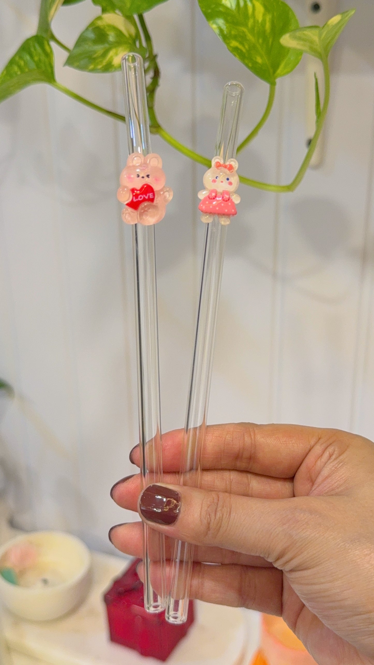 Set of Two Cute Straws