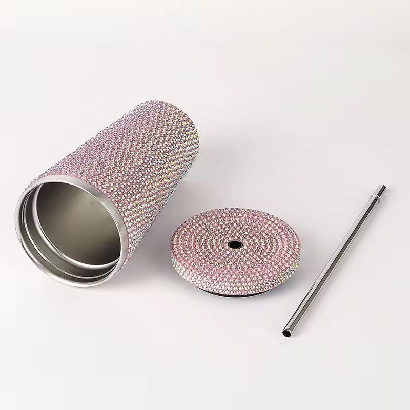 Pink Bling Stainless Steel Sipper Tumbler
