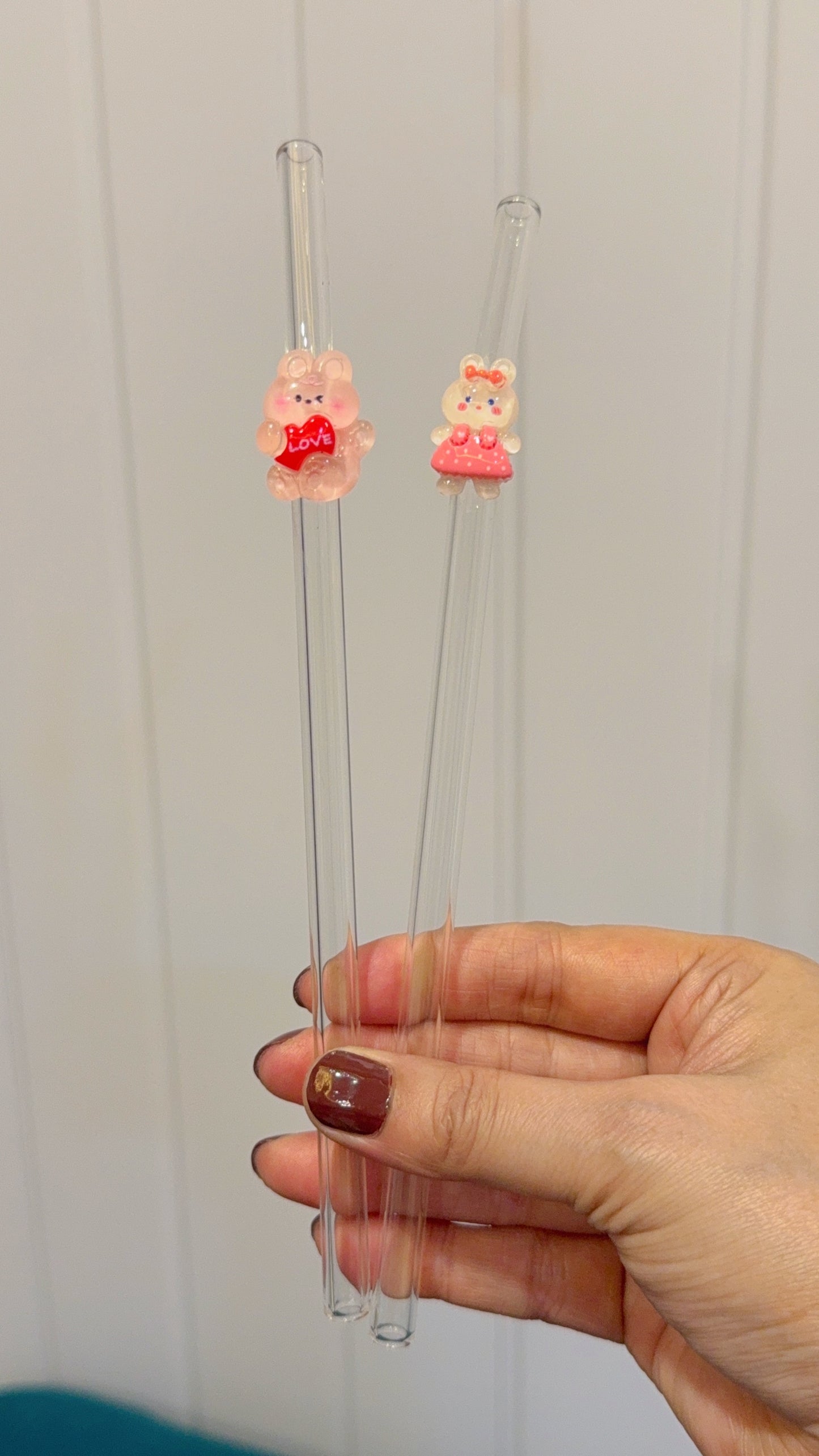 Set of Two Cute Straws