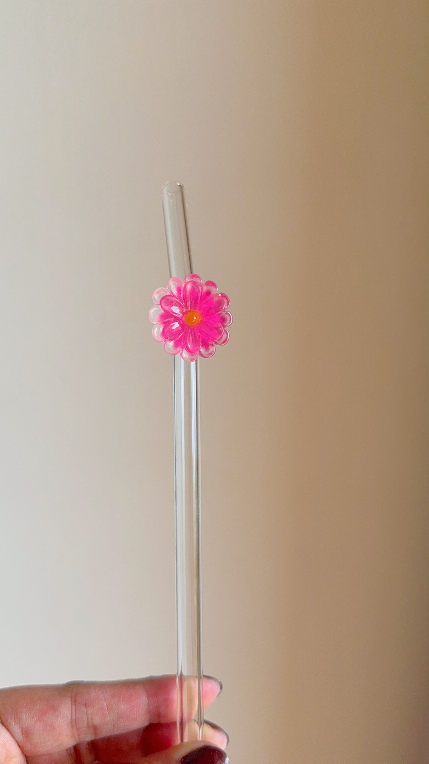 Set Of two Floral Straws