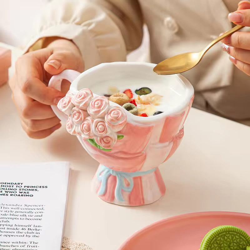 Cutest Rose Bouquet Coffee Mugs