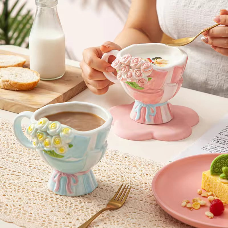 Cutest Rose Bouquet Coffee Mugs