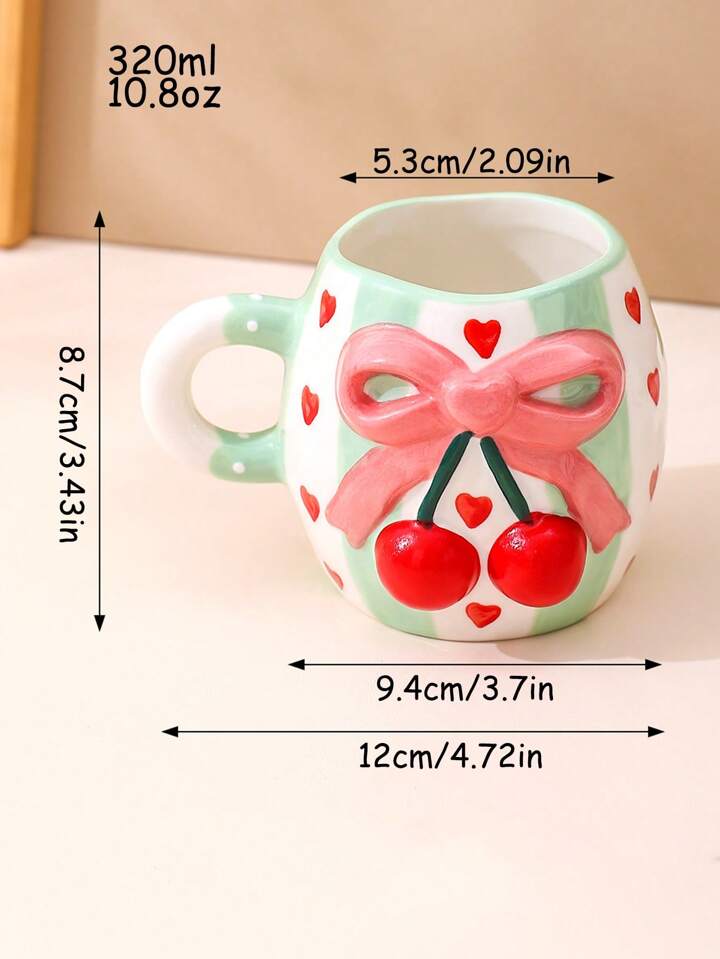 Cute Cherry Heart Coffee Mug