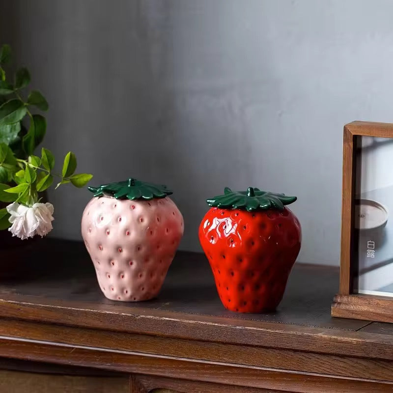 Strawberry Ceramic Jars