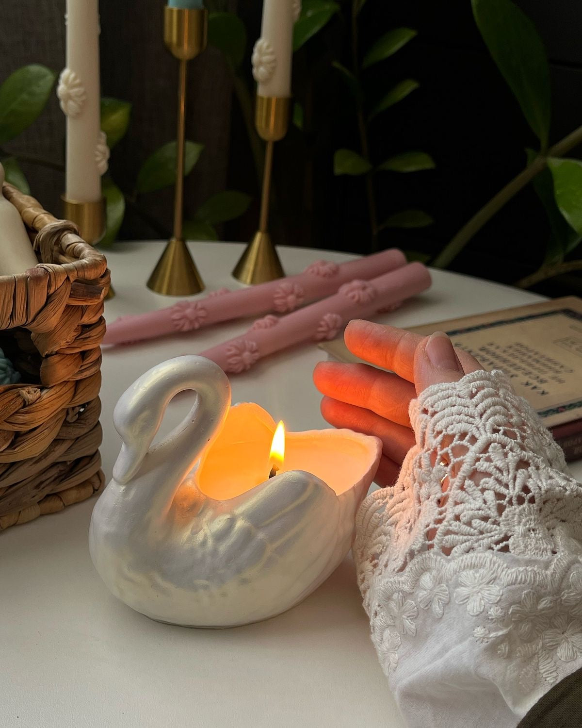 Swan Candle Holder