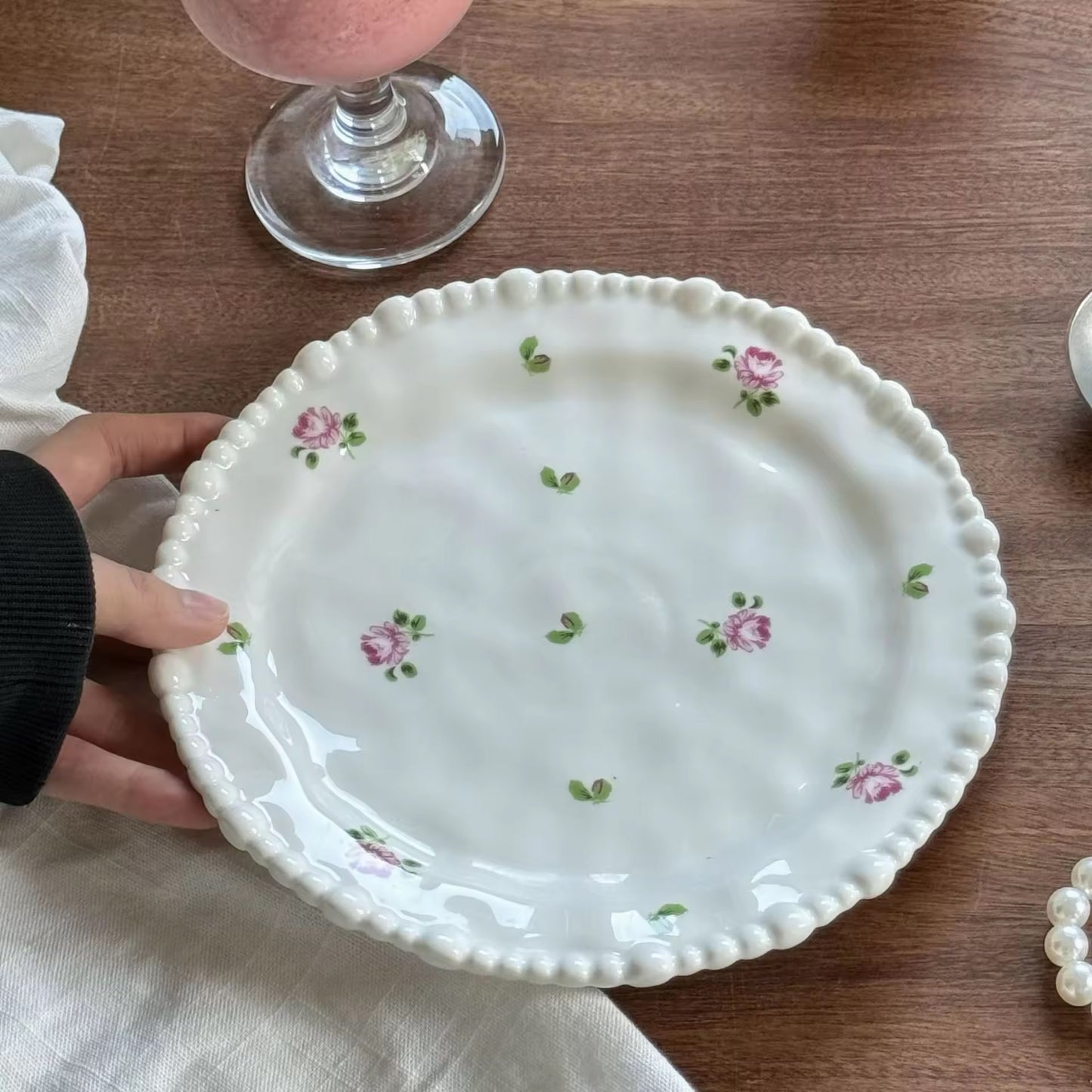 French Floral Plate