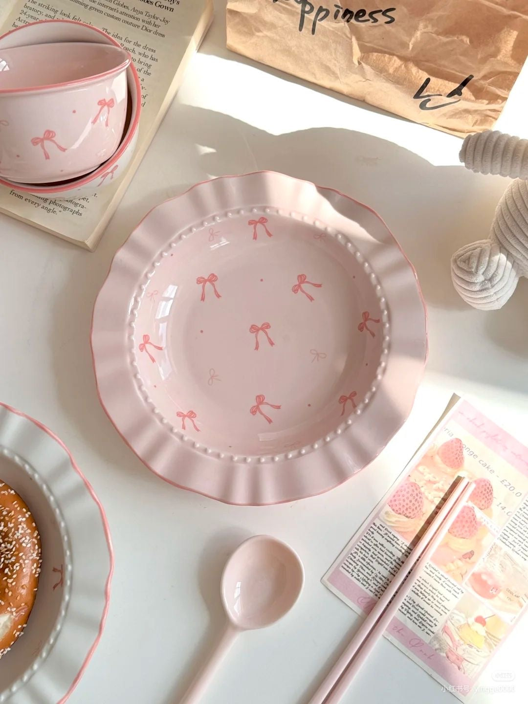 Ceramic Round Bow Plate