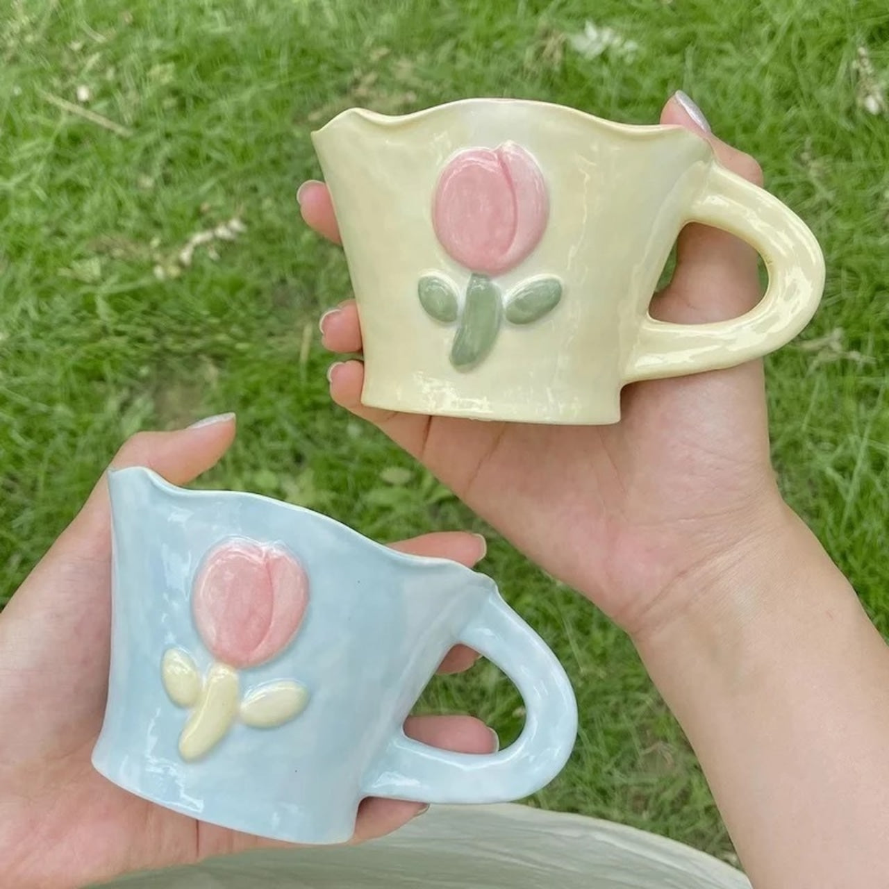 Set Of Two Tulip Cups