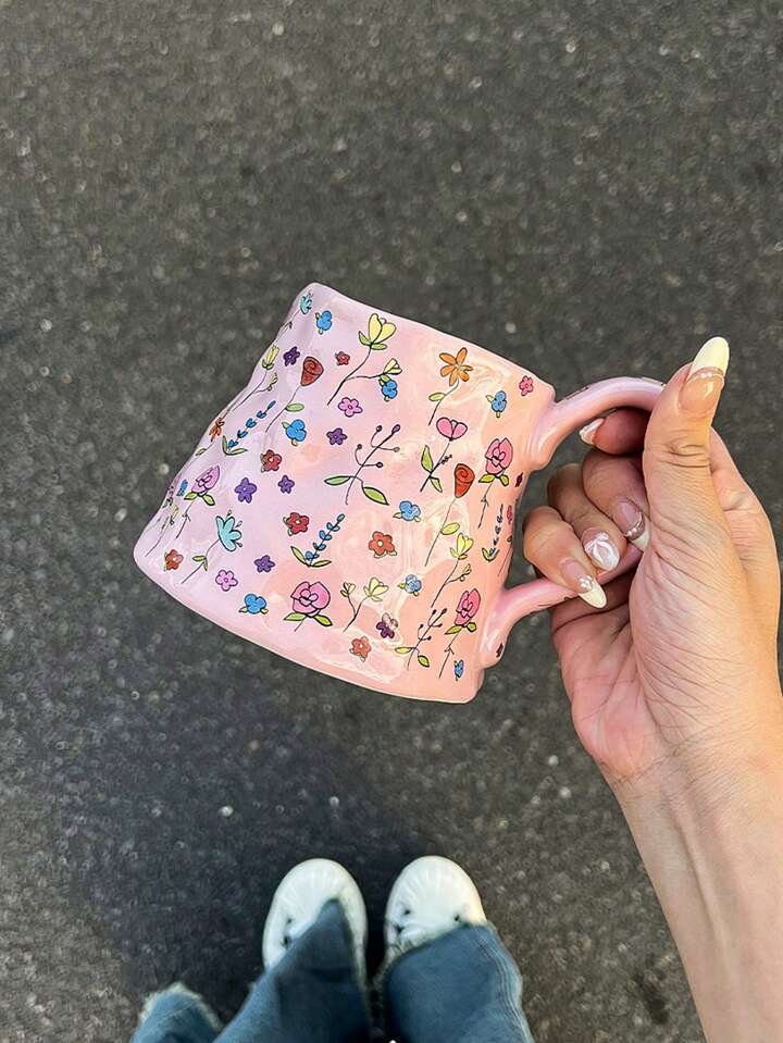 Dreamy Pink Floral Mug