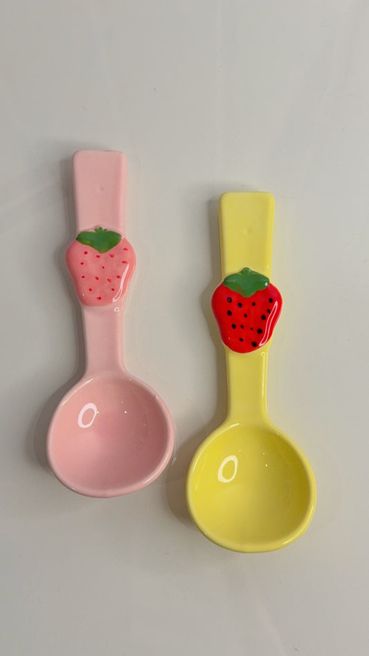 Set of Two Strawberry Spoons