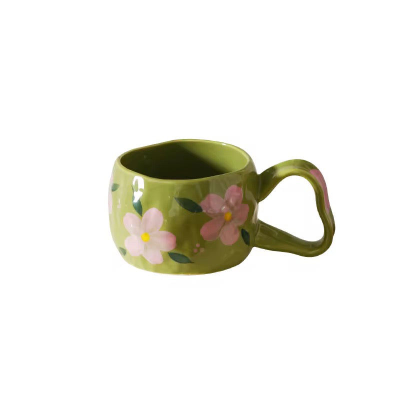 Floral Ceramic Coffee Cup