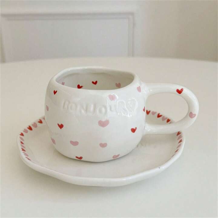 Little Hearts Cup and Plate set
