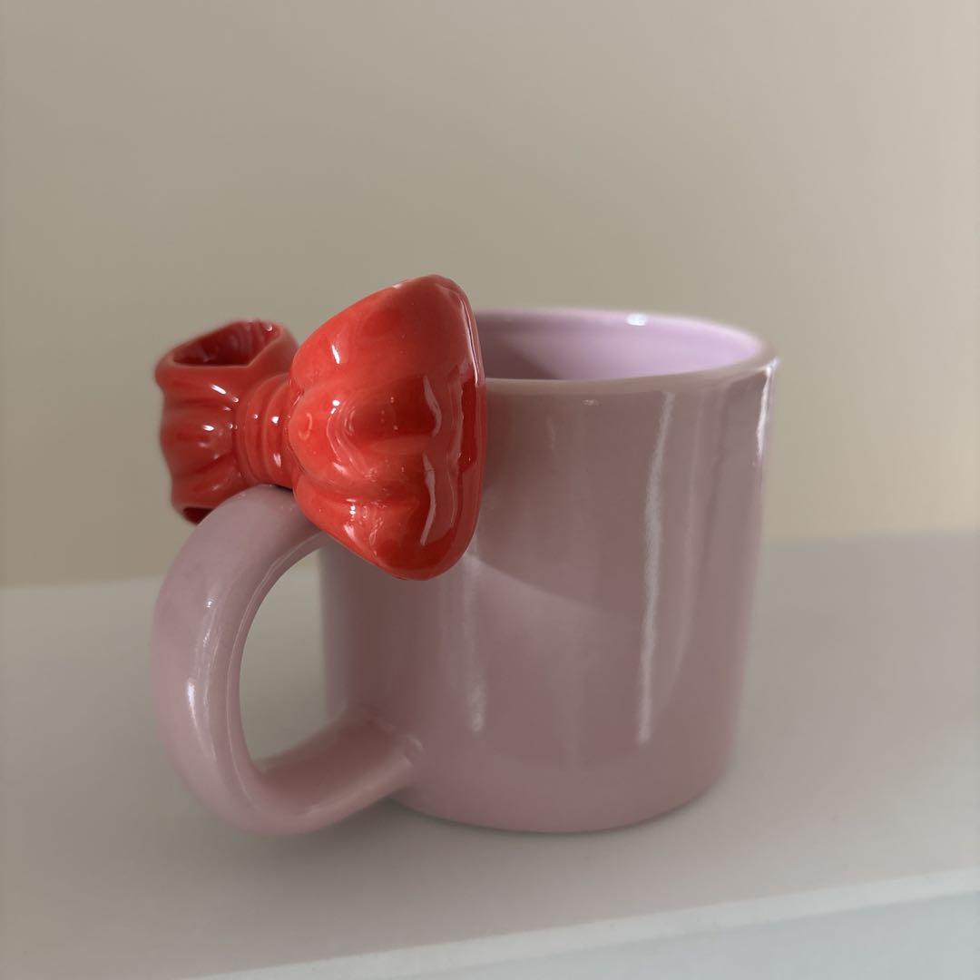 Red Bow Pink Coffee Mug