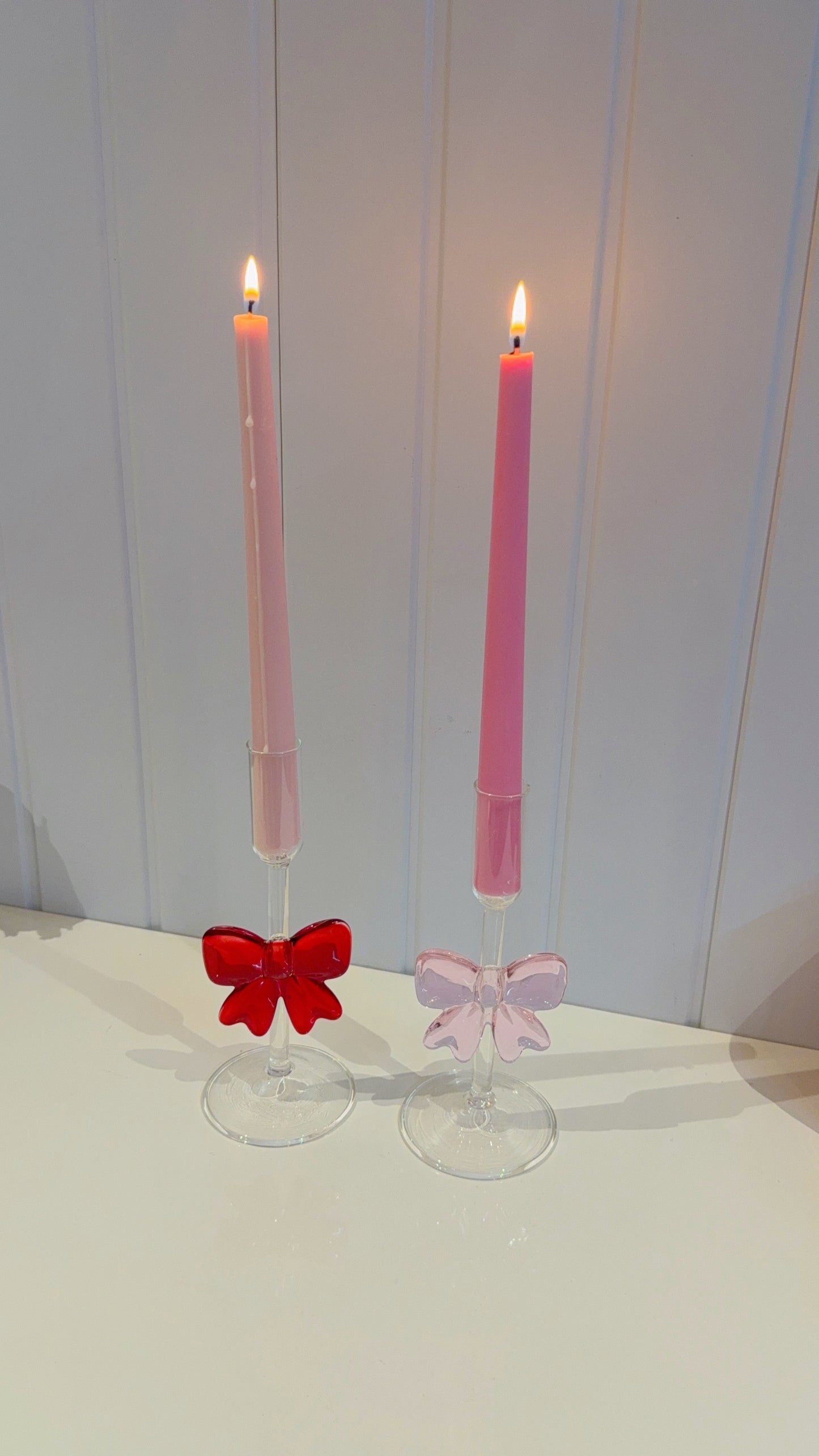 Bow Glass Candle Holder