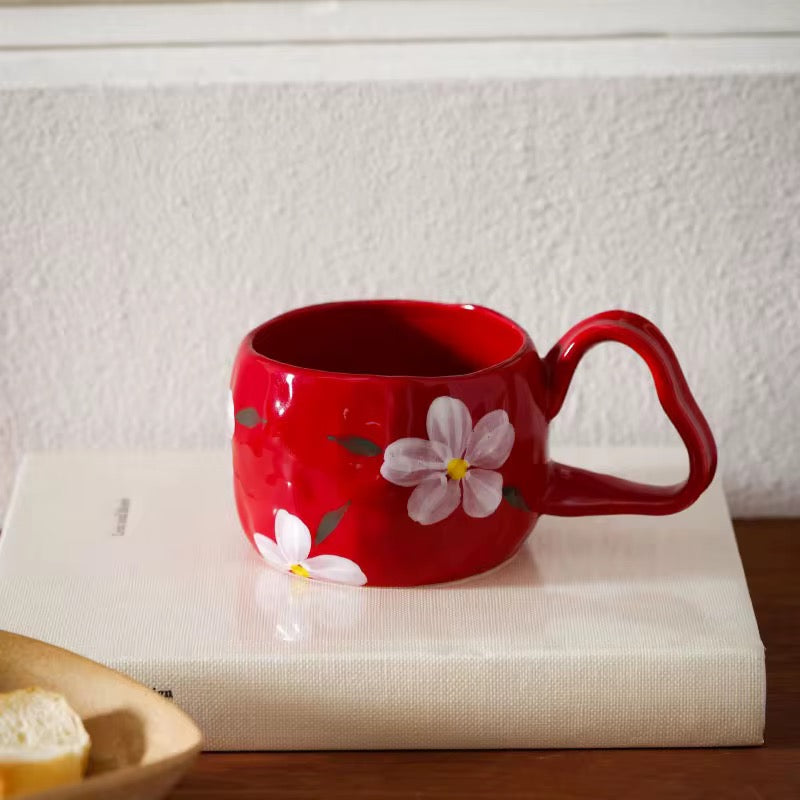 Floral Ceramic Coffee Cup