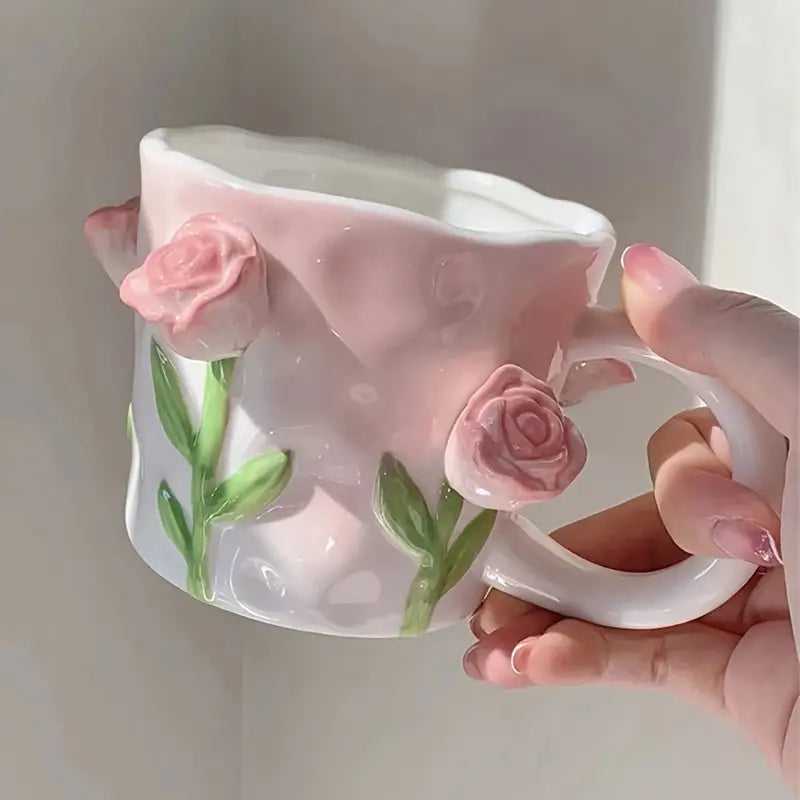 Pink Flower Aesthetic Coffee Mug