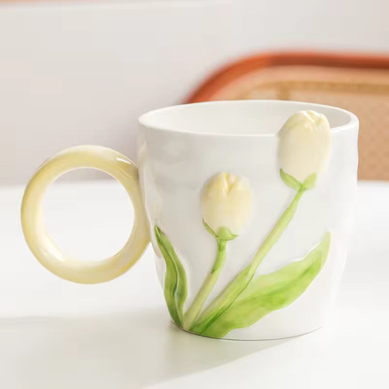 3D Tulip Coffee Mug ( without spoon )