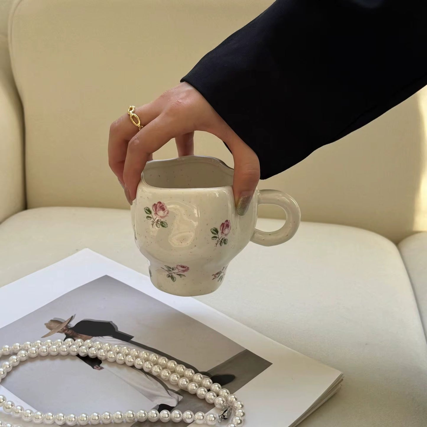 French Rose Coffee Mug