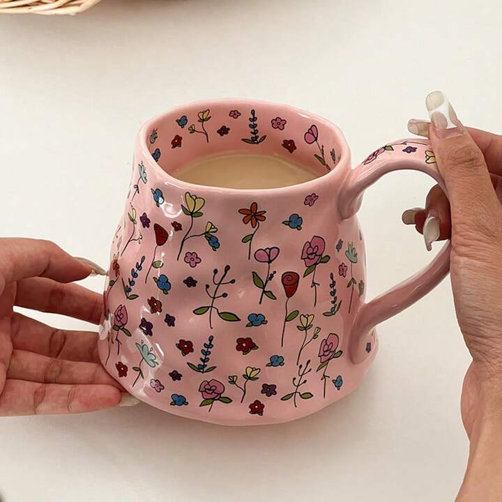 Dreamy Pink Floral Mug