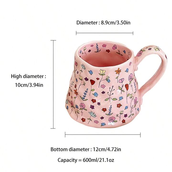 Dreamy Pink Floral Mug