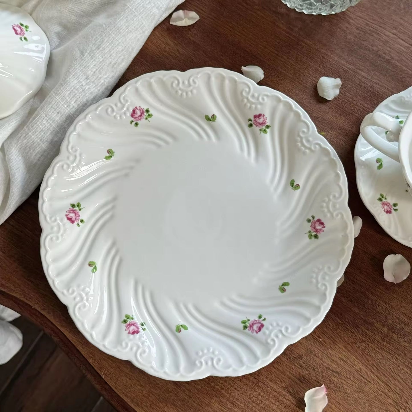 French Florals Ceramic Plate