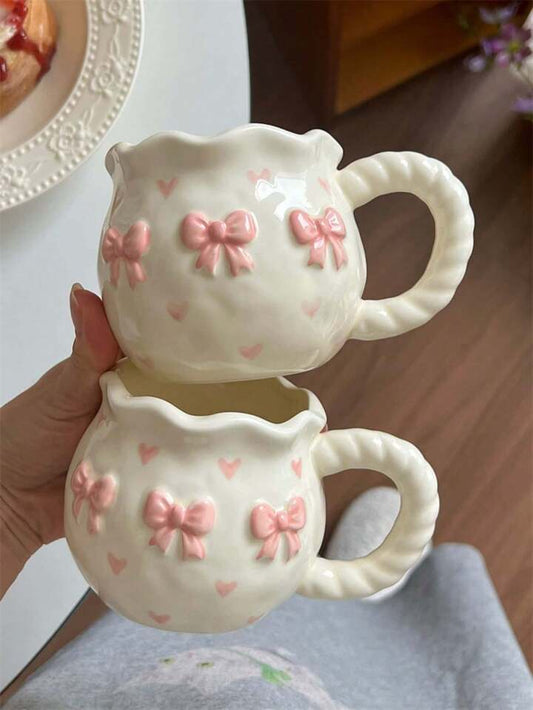 Cutest Bow Heart Coffee Cup