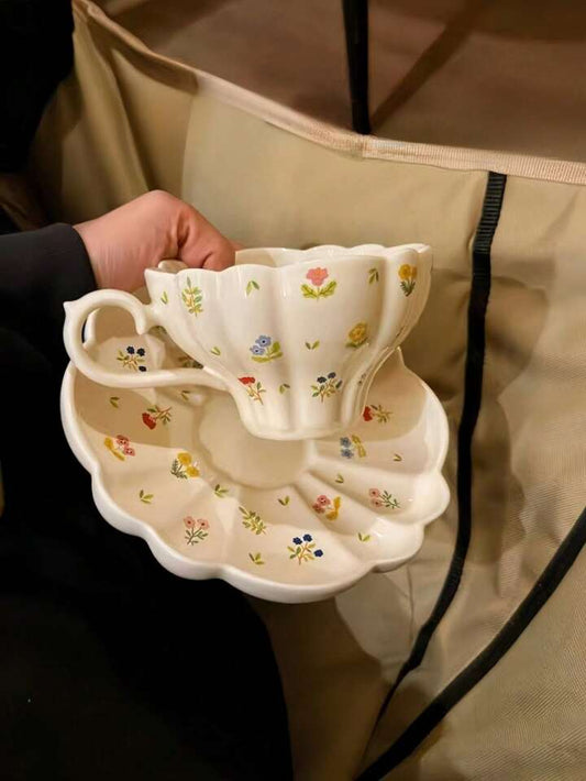Nordic Floral Cup and Saucer Set