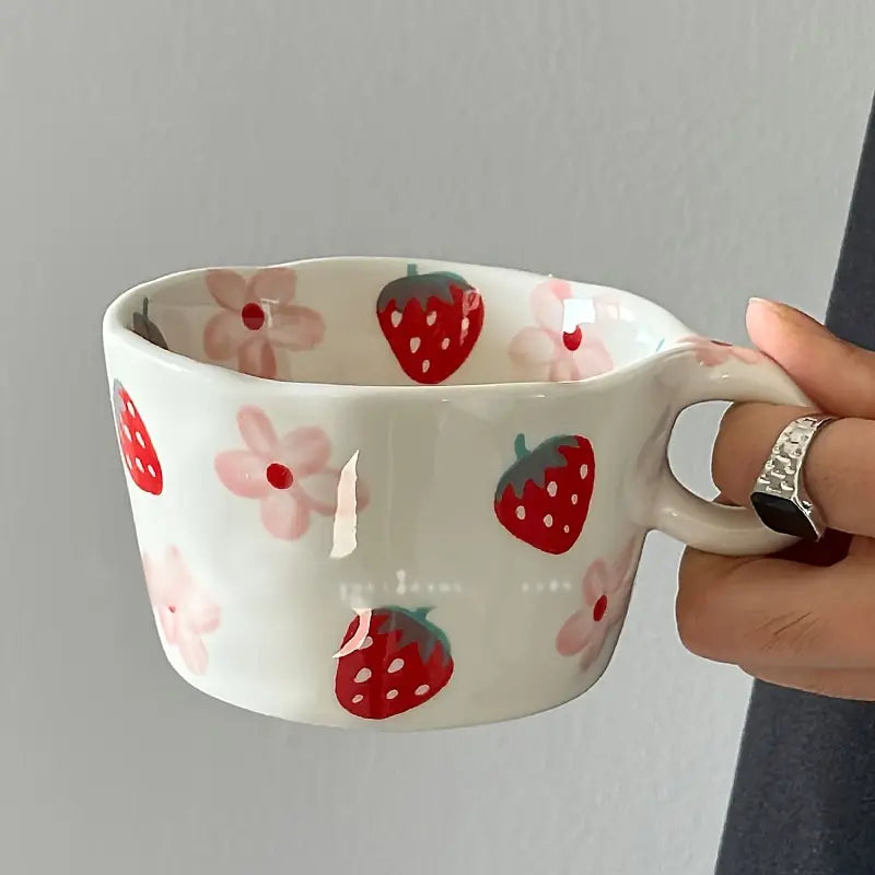 Hand Painted Ceramic Aesthetic Cute Mug