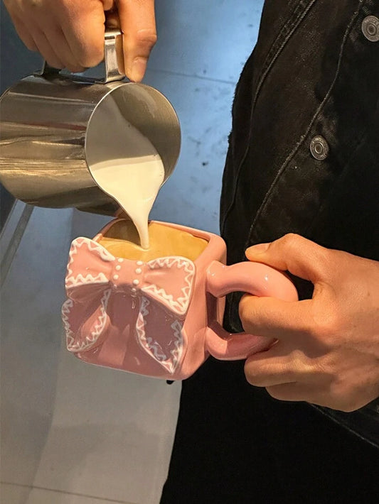 Pink Square Bow Tie Coffee Mug