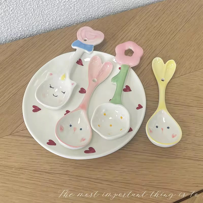 Set of four Ceramic Spoons