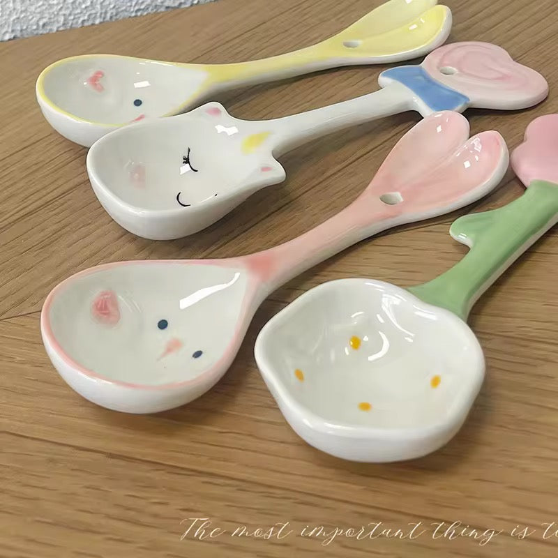 Set of four Ceramic Spoons