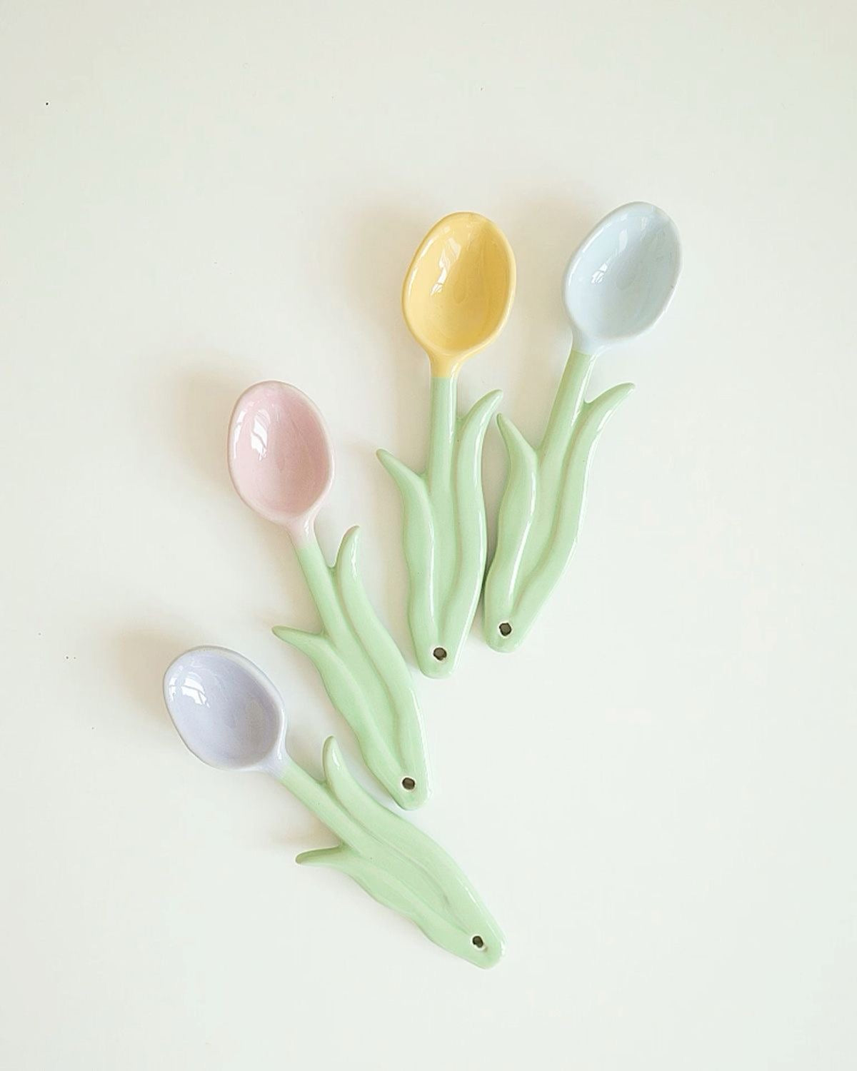 Set of Four Tulip Spoons