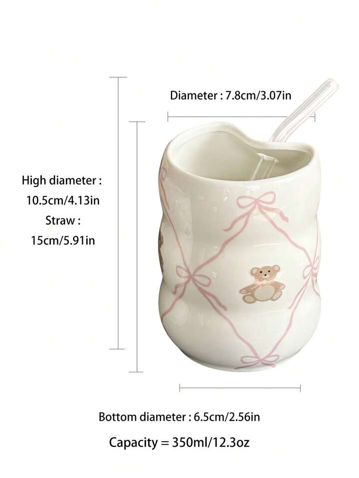 Teddy Bow Tumbler without straw