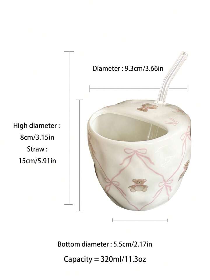 Teddy Bow Tumbler without straw