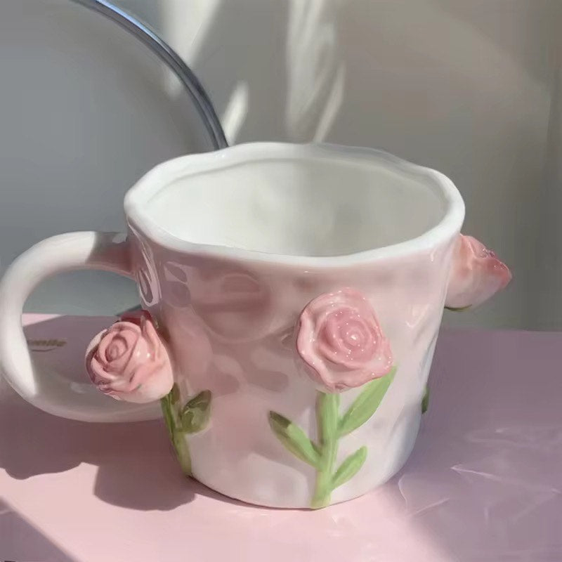 Pink Flower Aesthetic Coffee Mug